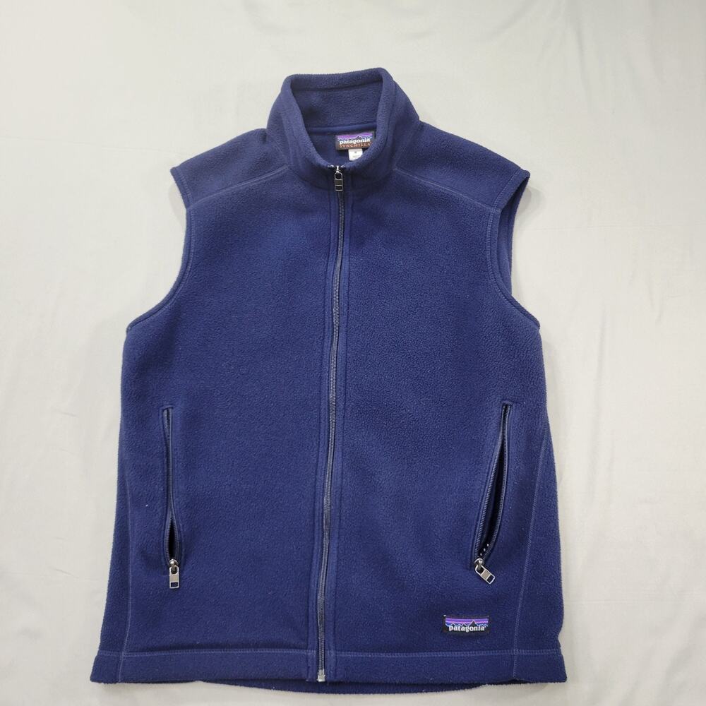 Patagonia Synchilla Men’s M Recycled Fleece Vest RiverNorth Logo Outdoor Trail